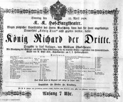 Theaterzettel (Oper und Burgtheater in Wien) 18580425 Seite: 2