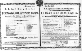 Theaterzettel (Oper und Burgtheater in Wien) 18580524 Seite: 2