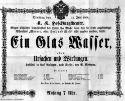 Theaterzettel (Oper und Burgtheater in Wien) 18580615 Seite: 1