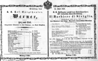 Theaterzettel (Oper und Burgtheater in Wien) 18580615 Seite: 2