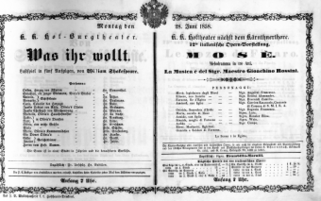 Theaterzettel (Oper und Burgtheater in Wien) 18580628 Seite: 2