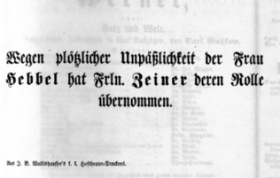Theaterzettel (Oper und Burgtheater in Wien) 18580902 Seite: 1