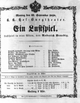 Theaterzettel (Oper und Burgtheater in Wien) 18580927 Seite: 3