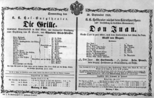 Theaterzettel (Oper und Burgtheater in Wien) 18580930 Seite: 1