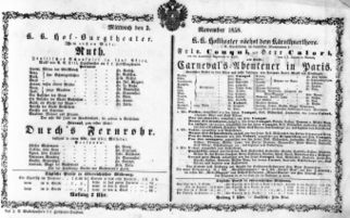 Theaterzettel (Oper und Burgtheater in Wien) 18581103 Seite: 2