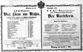Theaterzettel (Oper und Burgtheater in Wien) 18581213 Seite: 1