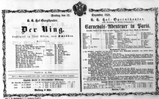 Theaterzettel (Oper und Burgtheater in Wien) 18581217 Seite: 1