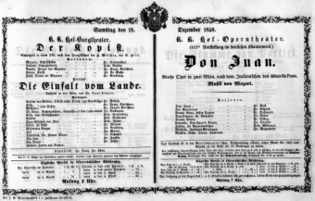 Theaterzettel (Oper und Burgtheater in Wien) 18581218 Seite: 1