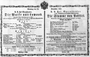 Theaterzettel (Oper und Burgtheater in Wien) 18581219 Seite: 1