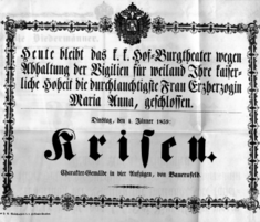Theaterzettel (Oper und Burgtheater in Wien) 18590104 Seite: 1