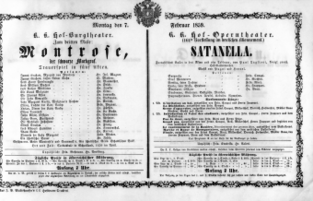 Theaterzettel (Oper und Burgtheater in Wien) 18590207 Seite: 1