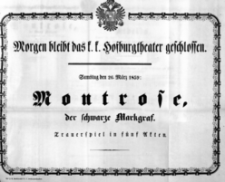 Theaterzettel (Oper und Burgtheater in Wien) 18590326 Seite: 1