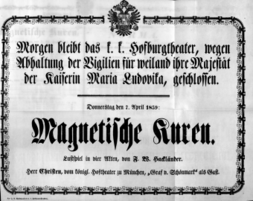 Theaterzettel (Oper und Burgtheater in Wien) 18590407 Seite: 1