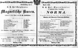 Theaterzettel (Oper und Burgtheater in Wien) 18590407 Seite: 2
