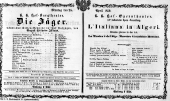 Theaterzettel (Oper und Burgtheater in Wien) 18590425 Seite: 2