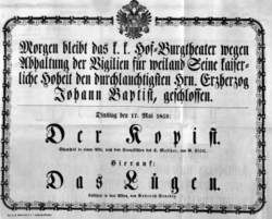 Theaterzettel (Oper und Burgtheater in Wien) 18590517 Seite: 1