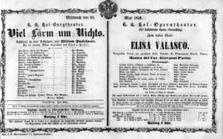 Theaterzettel (Oper und Burgtheater in Wien) 18590518 Seite: 1