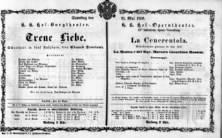 Theaterzettel (Oper und Burgtheater in Wien) 18590521 Seite: 1