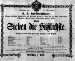 Theaterzettel (Oper und Burgtheater in Wien) 18590521 Seite: 2