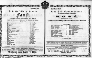 Theaterzettel (Oper und Burgtheater in Wien) 18590527 Seite: 1