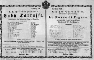 Theaterzettel (Oper und Burgtheater in Wien) 18590531 Seite: 1