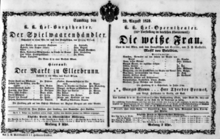 Theaterzettel (Oper und Burgtheater in Wien) 18590820 Seite: 2