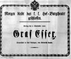 Theaterzettel (Oper und Burgtheater in Wien) 18590909 Seite: 1
