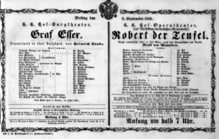 Theaterzettel (Oper und Burgtheater in Wien) 18590909 Seite: 2