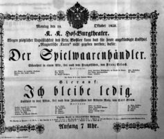 Theaterzettel (Oper und Burgtheater in Wien) 18591010 Seite: 1