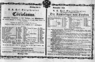 Theaterzettel (Oper und Burgtheater in Wien) 18591104 Seite: 2