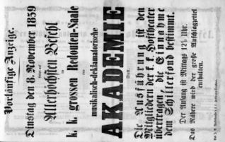 Theaterzettel (Oper und Burgtheater in Wien) 18591108 Seite: 1