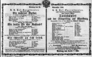 Theaterzettel (Oper und Burgtheater in Wien) 18591120 Seite: 1