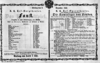 Theaterzettel (Oper und Burgtheater in Wien) 18591209 Seite: 1