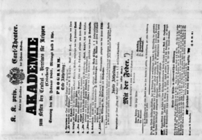 Theaterzettel (Oper und Burgtheater in Wien) 18600226 Seite: 1