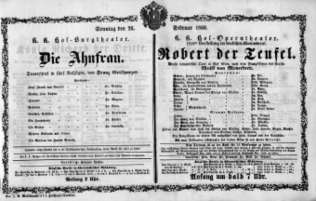 Theaterzettel (Oper und Burgtheater in Wien) 18600226 Seite: 2
