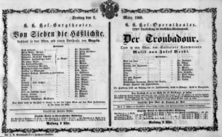 Theaterzettel (Oper und Burgtheater in Wien) 18600302 Seite: 2