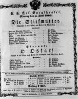 Theaterzettel (Oper und Burgtheater in Wien) 18600604 Seite: 1