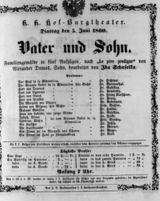 Theaterzettel (Oper und Burgtheater in Wien) 18600605 Seite: 1