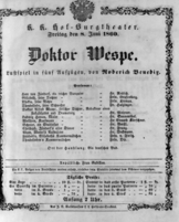 Theaterzettel (Oper und Burgtheater in Wien) 18600608 Seite: 2