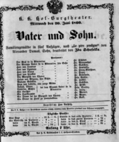 Theaterzettel (Oper und Burgtheater in Wien) 18600620 Seite: 2
