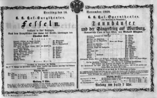 Theaterzettel (Oper und Burgtheater in Wien) 18601116 Seite: 3