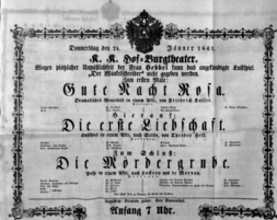 Theaterzettel (Oper und Burgtheater in Wien) 18610124 Seite: 2