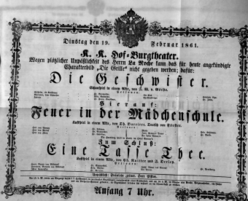 Theaterzettel (Oper und Burgtheater in Wien) 18610219 Seite: 2