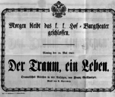 Theaterzettel (Oper und Burgtheater in Wien) 18610520 Seite: 1