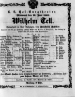 Theaterzettel (Oper und Burgtheater in Wien) 18610612 Seite: 1