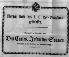 Theaterzettel (Oper und Burgtheater in Wien) 18610909 Seite: 1