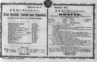 Theaterzettel (Oper und Burgtheater in Wien) 18610909 Seite: 2