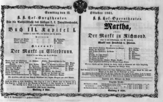 Theaterzettel (Oper und Burgtheater in Wien) 18611012 Seite: 2