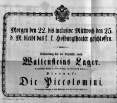 Theaterzettel (Oper und Burgtheater in Wien) 18611226 Seite: 1