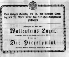 Theaterzettel (Oper und Burgtheater in Wien) 18620421 Seite: 1